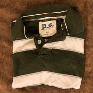 Olive green striped collard shirt!!